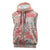 Mele Kalikimaka Hawaii Christmas Sleeveless Zip Hoodie Ulaula Seamless Floral Motif - Polynesian Pride