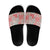 Mele Kalikimaka Hawaii Christmas Slide Sandals Ulaula Seamless Floral Motif - Polynesian Pride