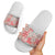 Mele Kalikimaka Hawaii Christmas Slide Sandals Ulaula Seamless Floral Motif - Polynesian Pride