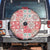 Mele Kalikimaka Hawaii Christmas Spare Tire Cover Ulaula Seamless Floral Motif - Polynesian Pride
