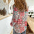 Mele Kalikimaka Hawaii Christmas Women Casual Shirt Ulaula Seamless Floral Motif - Polynesian Pride