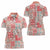 Mele Kalikimaka Hawaii Christmas Women Polo Shirt Ulaula Seamless Floral Motif - Polynesian Pride