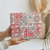 Mele Kalikimaka Hawaii Christmas Wrapping Paper Ulaula Seamless Floral Motif - Polynesian Pride