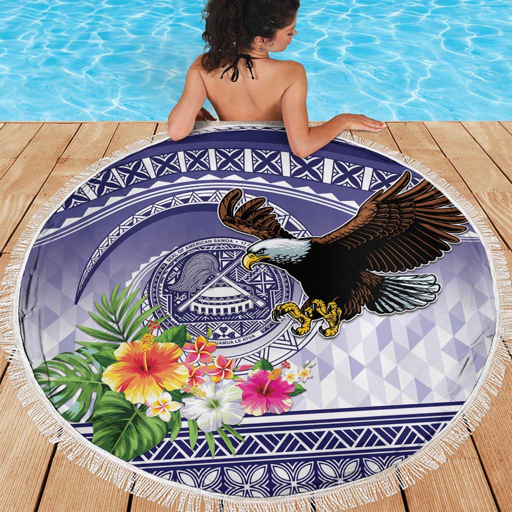 American Samoa Bald Eagle Beach Blanket Polynesian Tropical Flowers