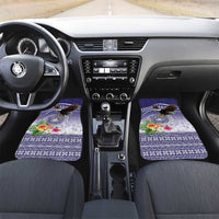American Samoa Bald Eagle Car Mats Polynesian Tropical Flowers