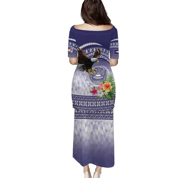 American Samoa Puletasi Floral Spirit Sage Green