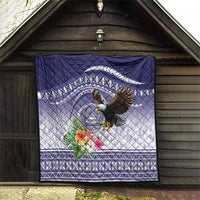 American Samoa Bald Eagle Quilt Polynesian Tropical Flowers LT9 - Polynesian Pride