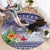 American Samoa Bald Eagle Round Carpet Polynesian Tropical Flowers