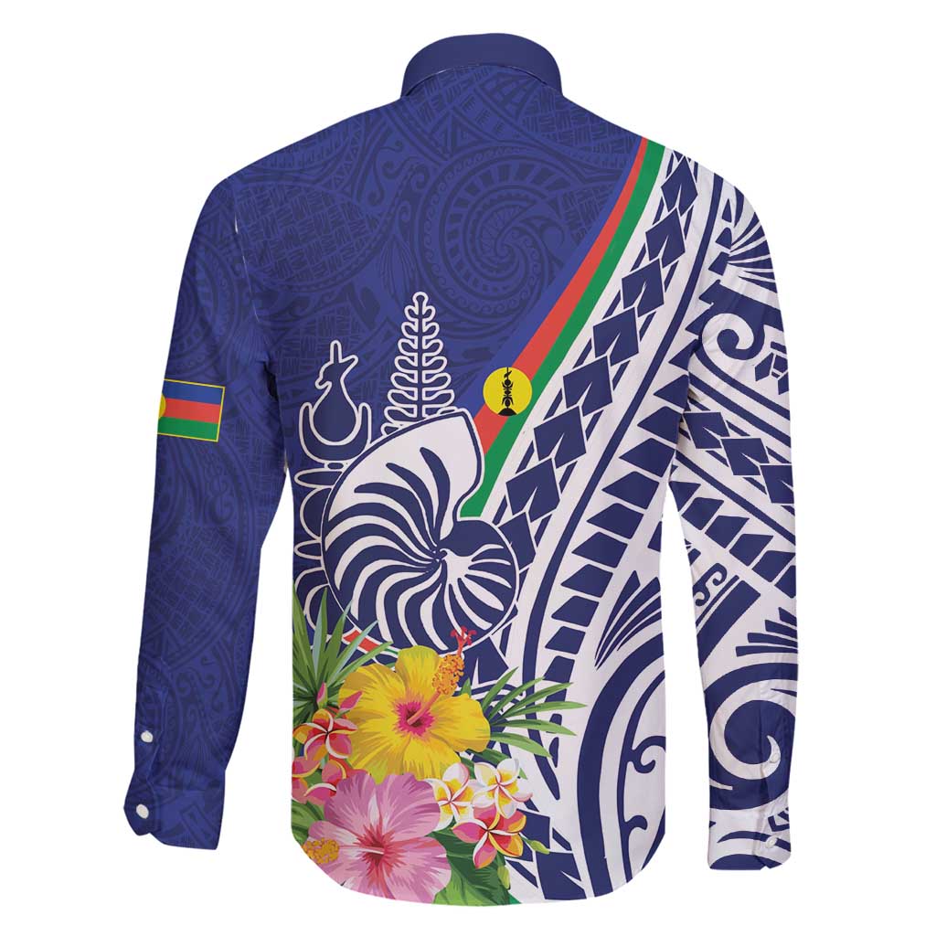 New Caledonia Kagu Bird Family Matching Puletasi and Hawaiian Shirt Polynesian Tropical Flowers