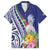 New Caledonia Kagu Bird Hawaiian Shirt Polynesian Tropical Flowers