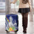New Caledonia Kagu Bird Luggage Cover Polynesian Tropical Flowers