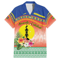 New Caledonia Nautilus Shell Family Matching Summer Maxi Dress and Hawaiian Shirt Polynesian Tropical Flowers LT9 Dad's Shirt - Short Sleeve Red - Polynesian Pride