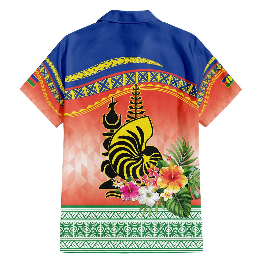 New Caledonia Nautilus Shell Family Matching Summer Maxi Dress and Hawaiian Shirt Polynesian Tropical Flowers LT9 - Polynesian Pride
