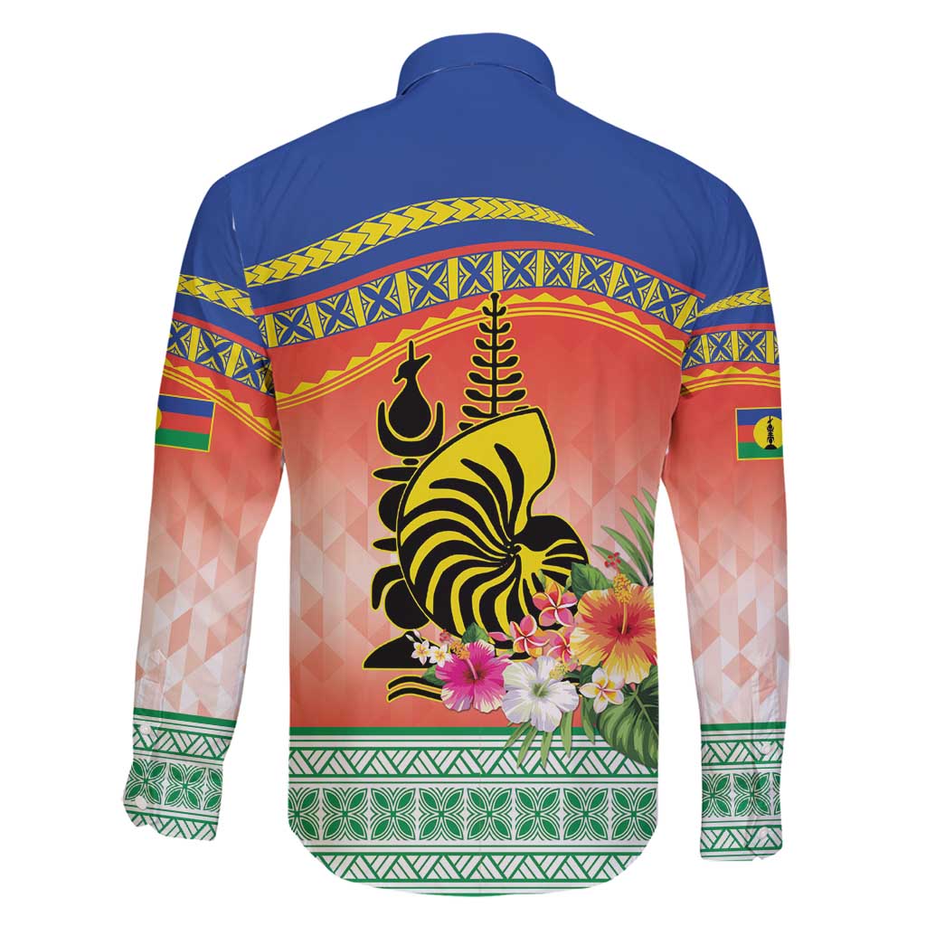 New Caledonia Nautilus Shell Family Matching Summer Maxi Dress and Hawaiian Shirt Polynesian Tropical Flowers LT9 - Polynesian Pride