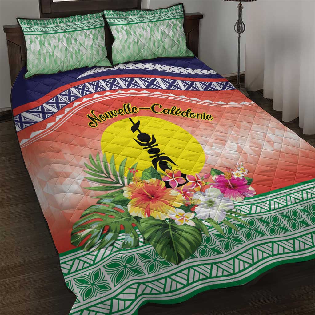 New Caledonia Nautilus Shell Quilt Bed Set Polynesian Tropical Flowers LT9 Red - Polynesian Pride