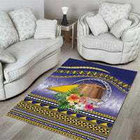 Tokelau Tuluma Area Rug Polynesian Tropical Flowers
