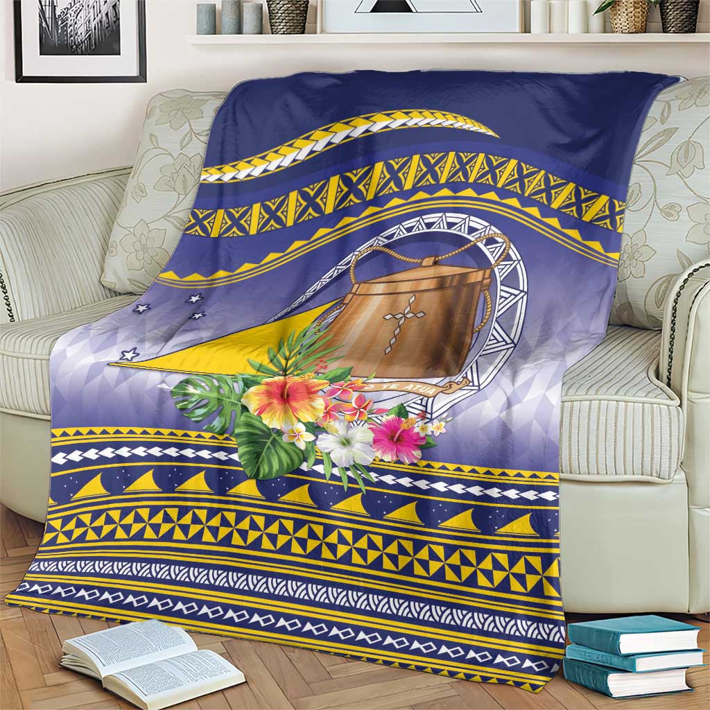 Tokelau Tuluma Blanket Polynesian Tropical Flowers