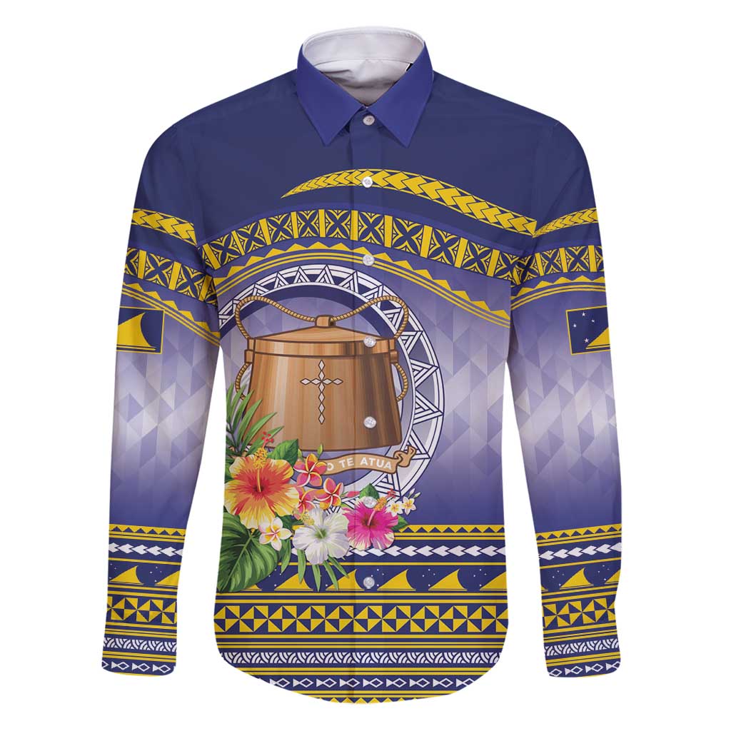 Tokelau Tuluma Family Matching Puletasi and Hawaiian Shirt Polynesian Tropical Flowers