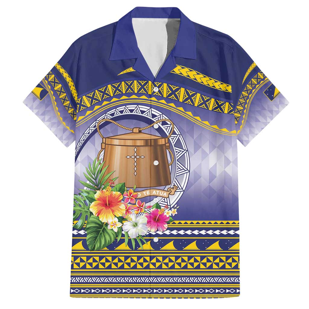 Tokelau Tuluma Hawaiian Shirt Polynesian Tropical Flowers LT9 Blue - Polynesian Pride