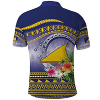 Tokelau Tuluma Polo Shirt Polynesian Tropical Flowers