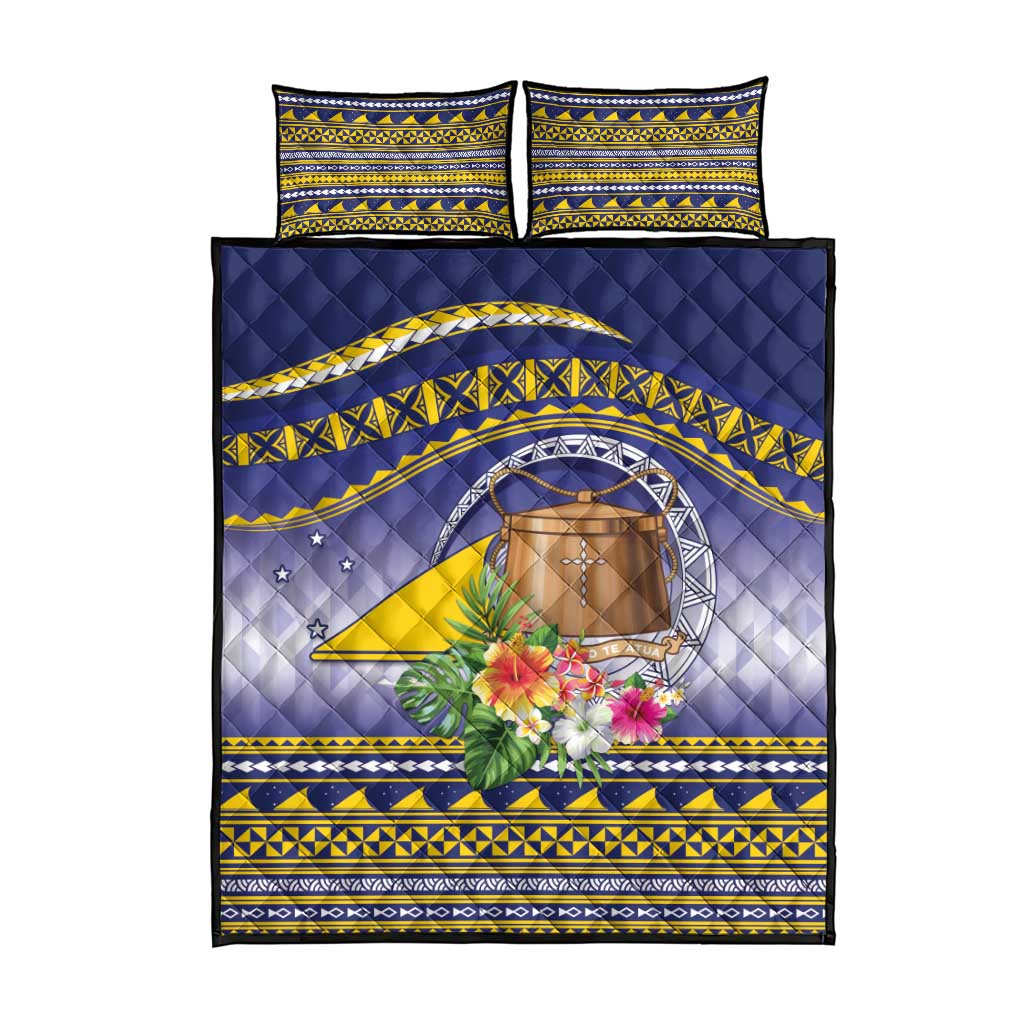 Tokelau Tuluma Quilt Bed Set Polynesian Tropical Flowers LT9 - Polynesian Pride