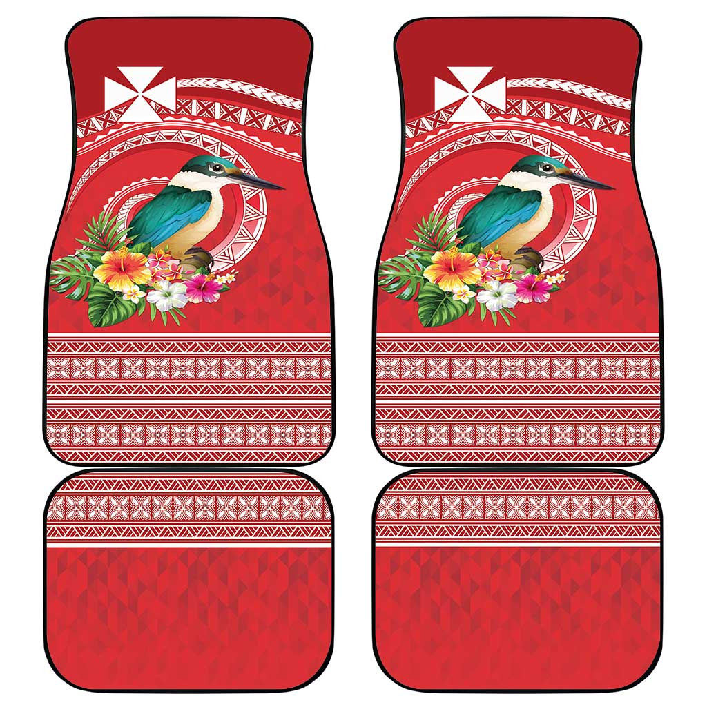 Wallis et Futuna Kingfisher Car Mats Polynesian Tropical Flowers
