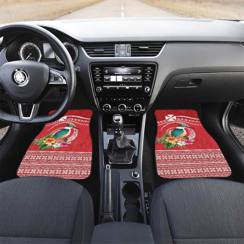 Wallis et Futuna Kingfisher Car Mats Polynesian Tropical Flowers