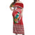 Wallis et Futuna Kingfisher Off Shoulder Maxi Dress Polynesian Tropical Flowers