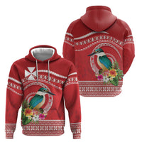 Wallis et Futuna Kingfisher Zip Hoodie Polynesian Tropical Flowers LT9 - Polynesian Pride