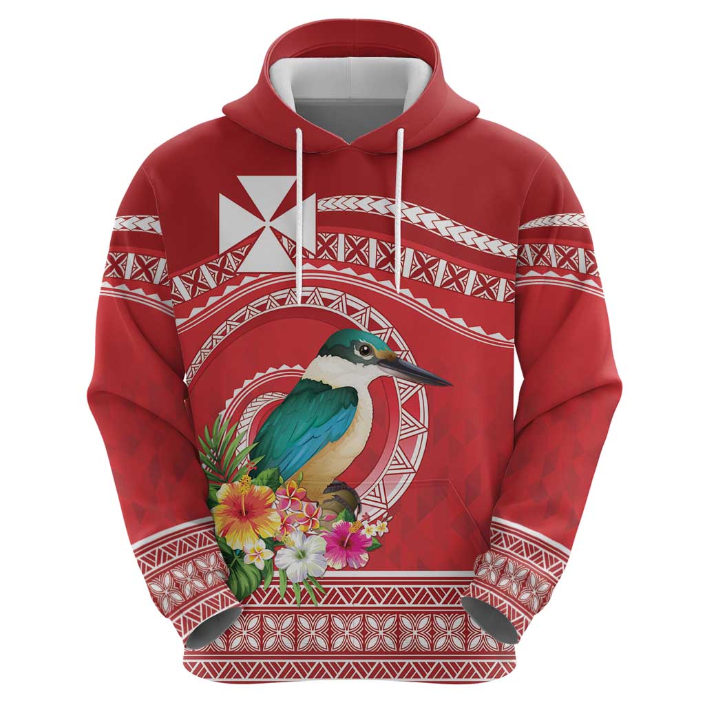 Wallis et Futuna Kingfisher Zip Hoodie Polynesian Tropical Flowers LT9 - Polynesian Pride