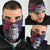 Maori Wheku Meri Kirihimete Personalised Neck Gaiter All Blue Indigenous Maori Motif - Polynesian Pride