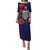 Maori Wheku Meri Kirihimete Personalised Puletasi All Blue Indigenous Maori Motif - Polynesian Pride