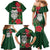 Maori Wheku Meri Kirihimete Personalised Family Matching Mermaid Dress and Hawaiian Shirt All Green Indigenous Maori Motif - Polynesian Pride