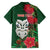 Maori Wheku Meri Kirihimete Personalised Family Matching Puletasi and Hawaiian Shirt All Green Indigenous Maori Motif - Polynesian Pride