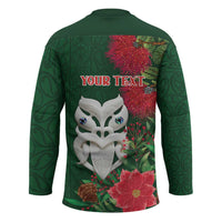 Maori Wheku Meri Kirihimete Personalised Hockey Jersey All Green Indigenous Maori Motif - Polynesian Pride
