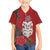 Maori Wheku Meri Kirihimete Personalised Family Matching Puletasi and Hawaiian Shirt All Red Indigenous Maori Motif - Polynesian Pride