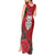 Maori Wheku Meri Kirihimete Personalised Tank Maxi Dress All Red Indigenous Maori Motif - Polynesian Pride