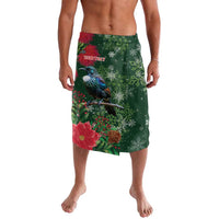 Tui Meri Kirihimete Personalised Lavalava Pohutukawa Flowers Green Motif LT9 Green - Polynesian Pride