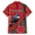 Tui Meri Kirihimete Personalised Family Matching Long Sleeve Bodycon Dress and Hawaiian Shirt Pohutukawa Flowers Red Motif - Polynesian Pride