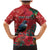 Tui Meri Kirihimete Personalised Family Matching Mermaid Dress and Hawaiian Shirt Pohutukawa Flowers Red Motif - Polynesian Pride