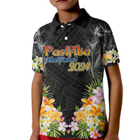 Pasifika Vibes Festival 2024 Auckland Kid Polo Shirt LT9 Kid Black - Polynesian Pride