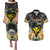 Pasifika Vibes Festival 2024 Couples Matching Puletasi and Hawaiian Shirt Kanaka Maoli With Hawaiian Islands LT9 Black - Polynesian Pride