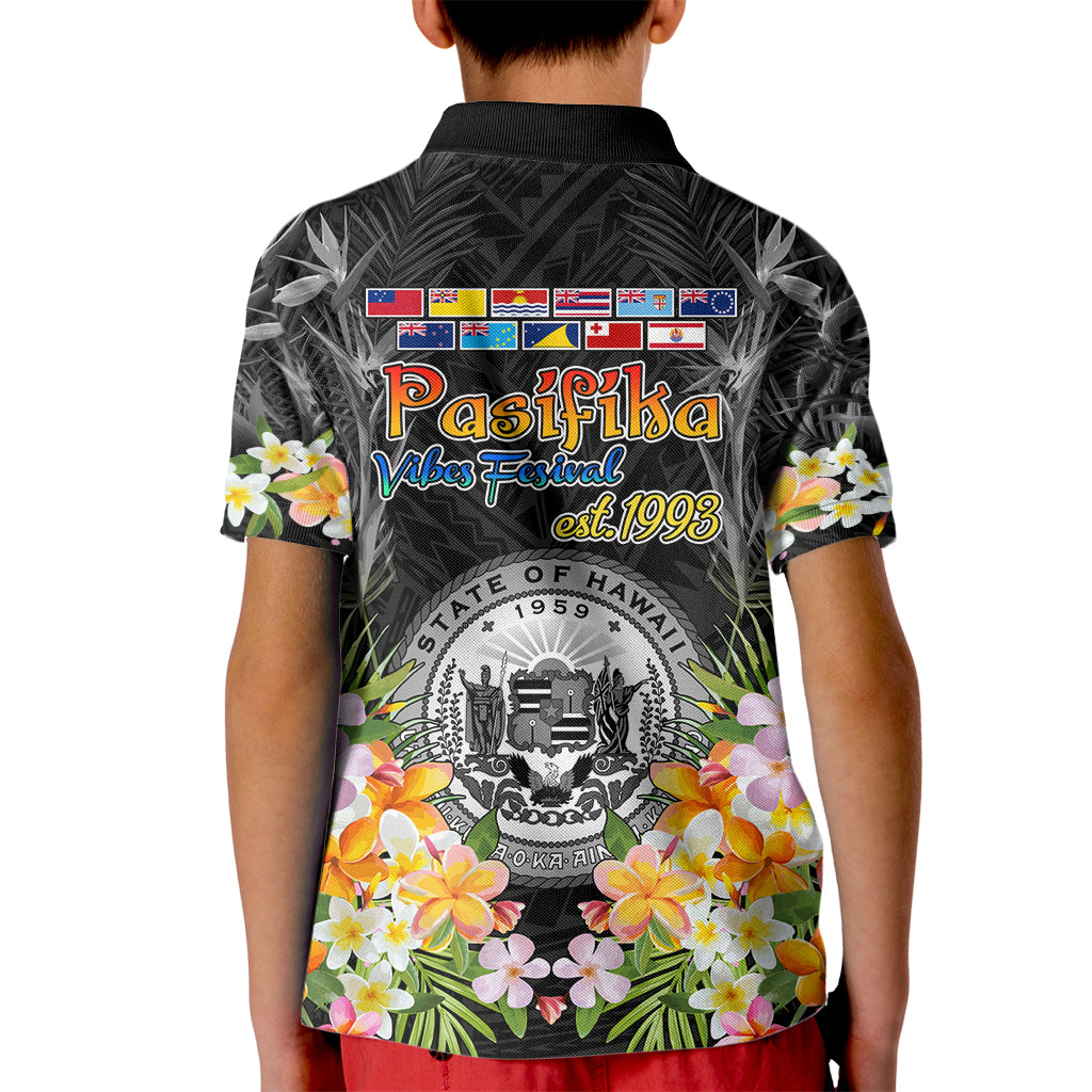 Pasifika Vibes Festival 2024 Kid Polo Shirt Kanaka Maoli With Hawaiian Islands LT9 - Polynesian Pride