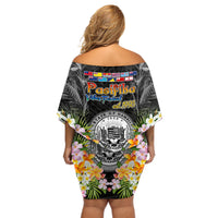 Pasifika Vibes Festival 2024 Off Shoulder Short Dress Kanaka Maoli With Hawaiian Islands LT9 - Polynesian Pride