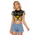 Pasifika Vibes Festival 2024 Raglan Cropped T Shirt Kanaka Maoli With Hawaiian Islands LT9 Female Black - Polynesian Pride