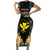 Pasifika Vibes Festival 2024 Short Sleeve Bodycon Dress Kanaka Maoli With Hawaiian Islands LT9 Long Dress Black - Polynesian Pride