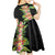 Hawaii Tropical Flowers Tribal Pattern Kid Short Sleeve Dress No1 LT9 - Polynesian Pride