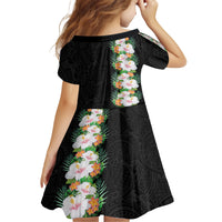 Hawaii Tropical Flowers Tribal Pattern Family Matching Long Sleeve Bodycon Dress and Hawaiian Shirt No3 LT9 - Polynesian Pride