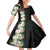 Hawaii Tropical Flowers Tribal Pattern Kid Short Sleeve Dress No3 LT9 KID Black - Polynesian Pride