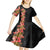 Hawaii Tropical Flowers Tribal Pattern Kid Short Sleeve Dress No4 LT9 - Polynesian Pride